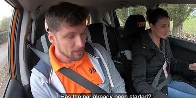 Learner driver in public fellatio session