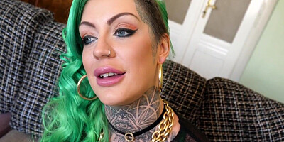 Busty alt babe sucking dick 2