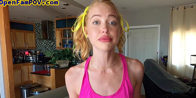 Skinny POV stepdaughter gets pussynailed by her stepdaddy