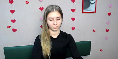 Young Ukrainian dancing on webcam