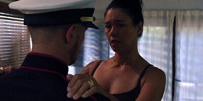 Stepson consoling his asian MILF stepmom