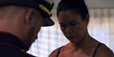 Stepson consoling his asian MILF stepmom