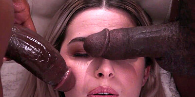 Cute Petite Blonde Chanel Camryn Confronts Her Fear Of BBCs By Blowbang