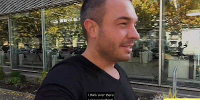 German sex date MILF public fucked outdoor in real POV