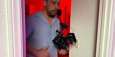 Lesbian BTS babes enjoy strapon 3some and pussyeating