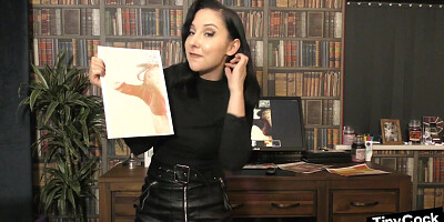 SPH solo leather babe talks dirty about small dicks
