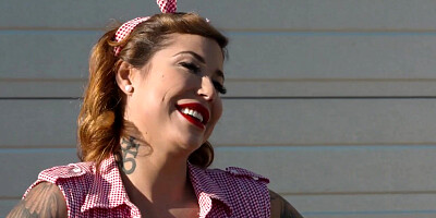 Busty anal pin up babe is anally ruined