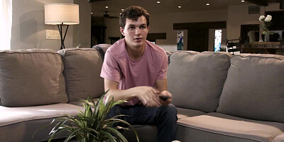 Josh is in the living room with his stepmom