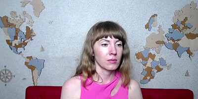 Tight belly MILF flashes shaved pussy