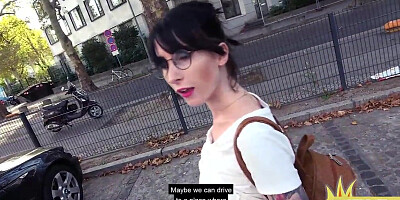 Public tattooed amateur fucked outdoor in car by sex date