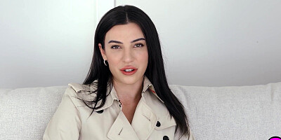 Hot posing during interview for Playboy