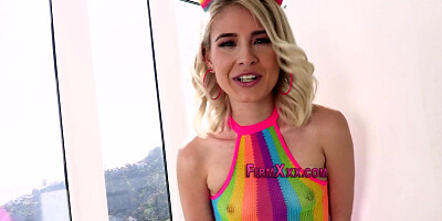 Busty blonde gets creampied