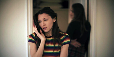 Lesbian used by her hot step sister