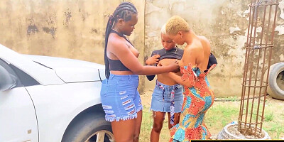 African lesbian and GFS love threesome