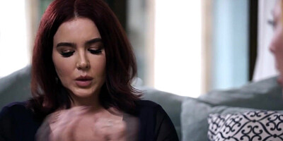 Petite milf facesits her nosey neighbor