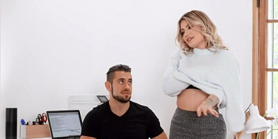 Office perverted bae smashed by big white cock in pussy