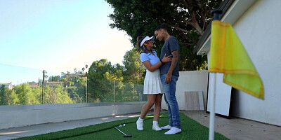 IR busty golf nympho fucked by Black BF in greedy hairypussy