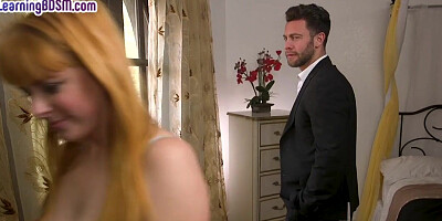 Redhead BDSM slut fucked in doggystyle by perverted guy