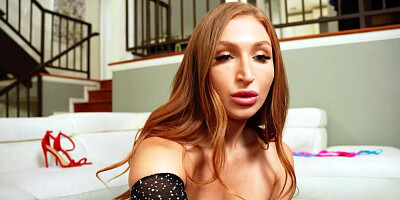 Titfucking babe fucked in doggystyle by big white dick