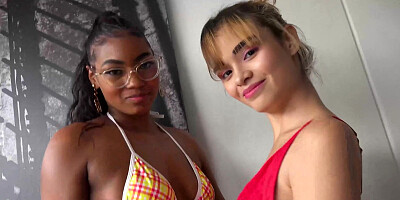 Face Fuck Tour - 18yo Best Friends POV Threesome Throating A Big Cock