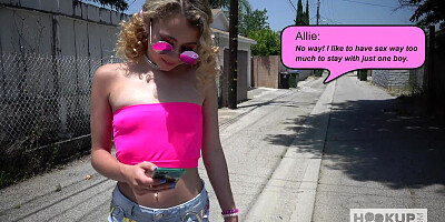 Hooking up with hot blonde Allie Addison