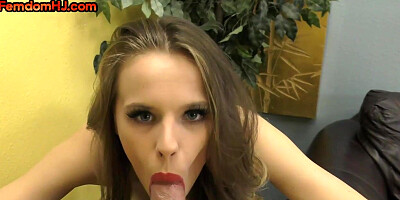 Femdom amateur HJ and BJ babe sucking Asian POV cock