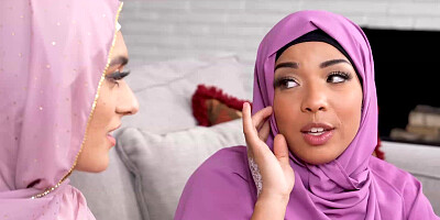 Lesbian stepsister first time to taste a cock