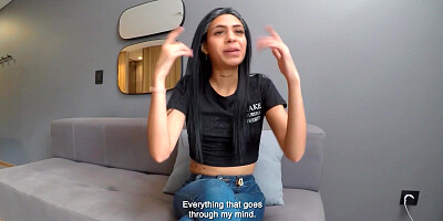 Latina slut cant focus on the interview