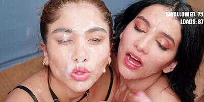 PremiumBukkake - Min Galilea swallows 101 huge cumshots