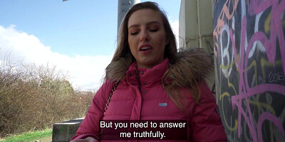 Cheap babe gets POV fucked by sex agent for good cash