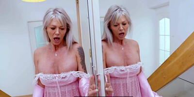 Busty mature fucked in threesome by two dirty fuckers