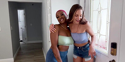 Bigbooty bitches fucked in threesome by nice male dick