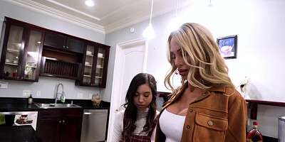 Sarah Jessie giving stepson an even exchange