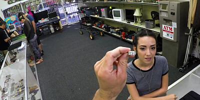 Skinny pawnshop slut pussydrilled in office by owner