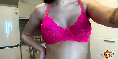 Tteen GF masturbating in my kitchen