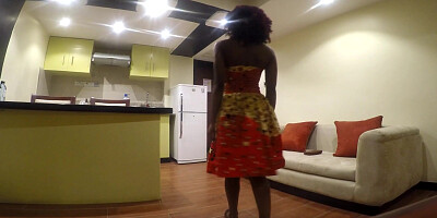 Black amateur teen [censored] at casting