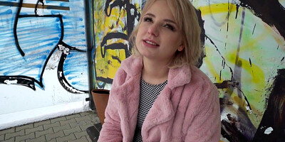 Public nympho blonde slut drilled in bigass in her room