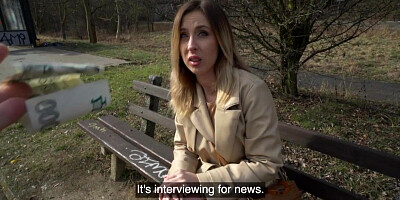 Tattooed public babe fucked by big dick in shaved pussy