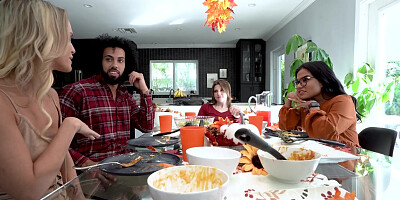 Teen celebrating thanksgiving on a BBC