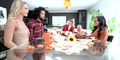 Teen celebrating thanksgiving on a BBC