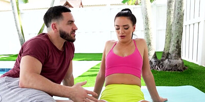 Post workout lubing and fucking with Alice