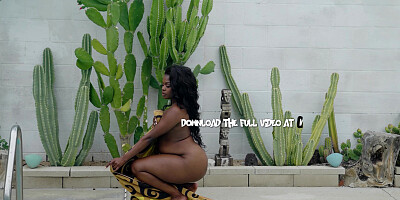 BBW ebony Aziza exposes her big boobs
