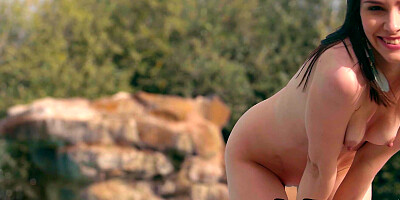 Small tits Adel Morel exposed hot body