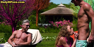 DP 19yo bae smashed outdoor in threesome by big white cock