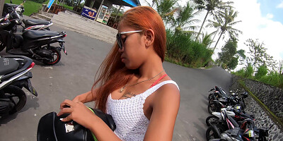 Thai girlfriend waterfall visit and sex