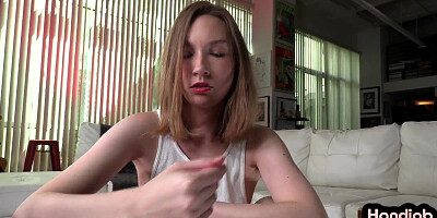 Titfucked bae rubbing her pussy on cock after HJ POV