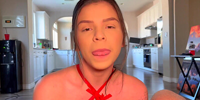 Marley Madden's sloppy deepthroat blowjob