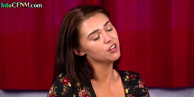 CFNM amateur femdom babes tugging cock in HJ threesome