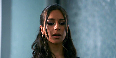 Trimmed pussy Latina babe hard fucked in bed