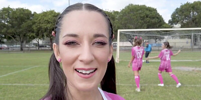 Squirting foursome after soccer drill